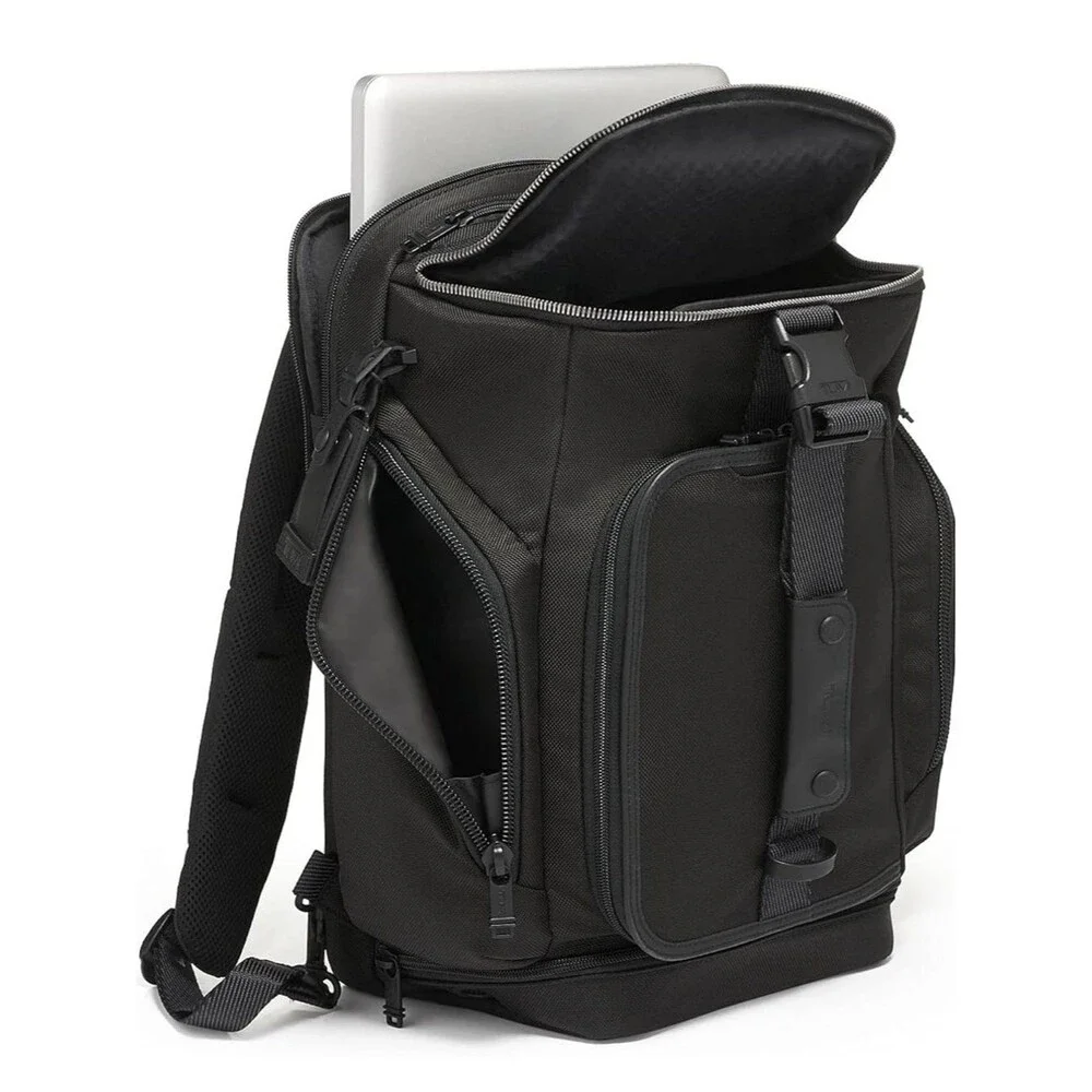 Black Alpha Bravo Admiral Backpack Duffel Carry-On Luggage 2-Ways Laptop Pockets